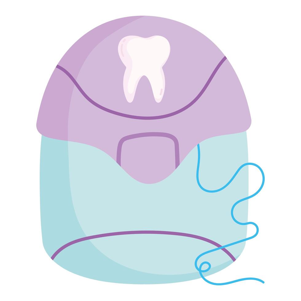 cure odontoiatriche con filo interdentale vettore