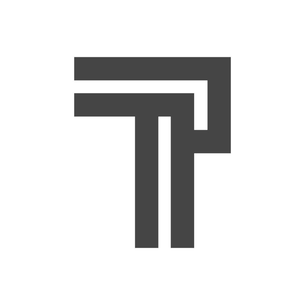 creativo astratto lettera pt logo design. connesso lettera tp logo design. vettore
