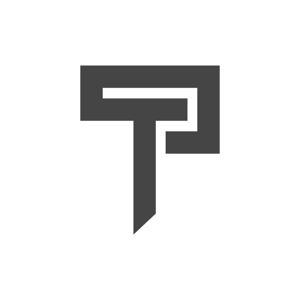 creativo astratto lettera pt logo design. connesso lettera tp logo design. vettore