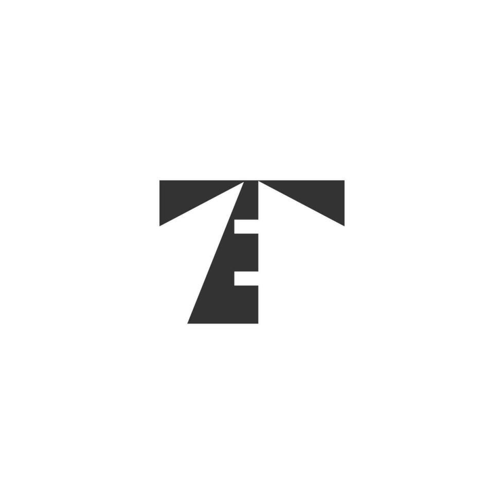 et, te, e e t astratto iniziale monogramma lettera alfabeto logo design vettore