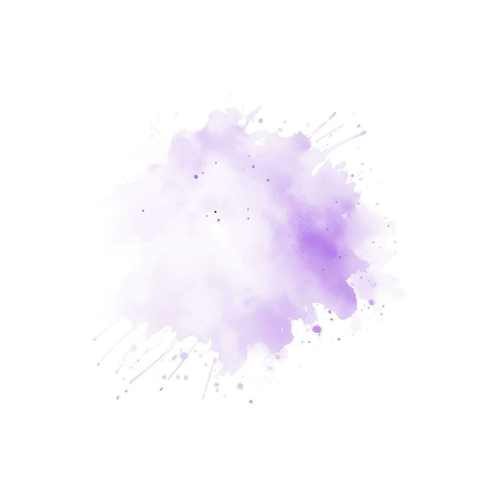 astratto viola acquerello acqua spruzzata. vettore acquerello struttura nel viola colore