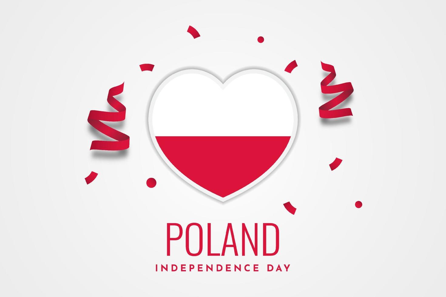 progettazione del modello dell'illustrazione della celebrazione del giorno dell'indipendenza nazionale della polonia vettore
