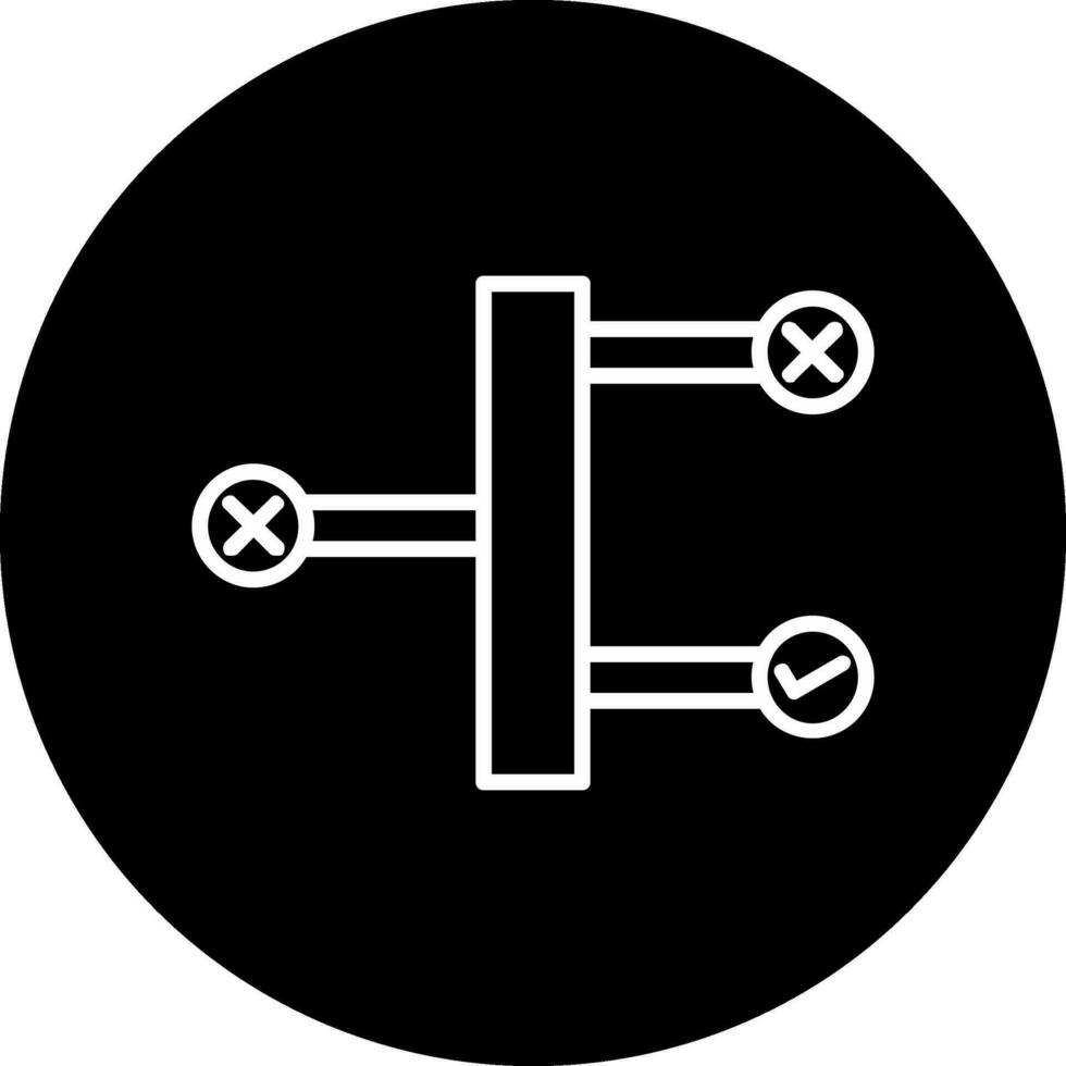 decisione fabbricazione vettore icona