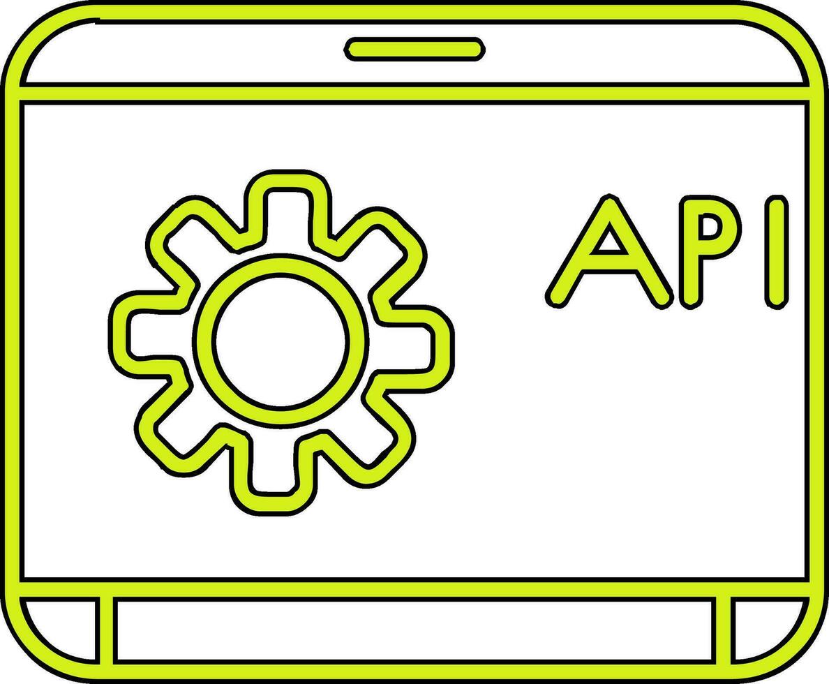 icona di vettore di API