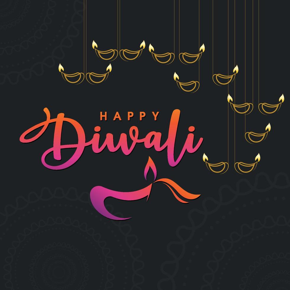 felice diwali vector icon design illustration