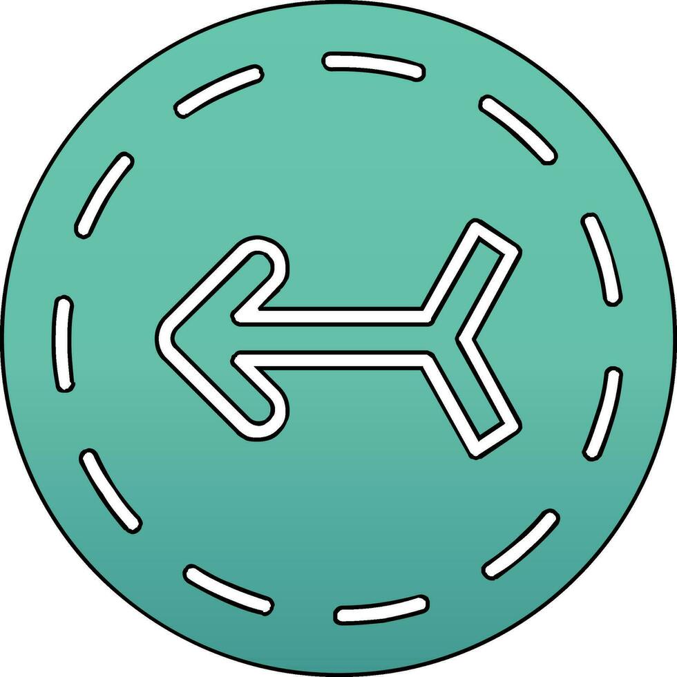 sinistra freccia vettore icona