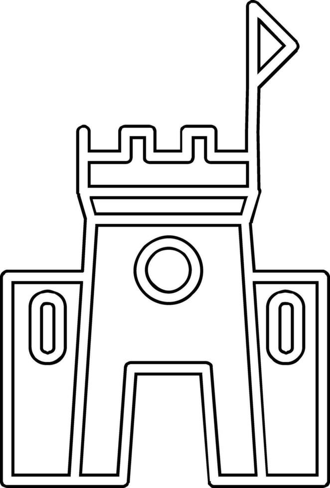 sabbia castello vettore icona