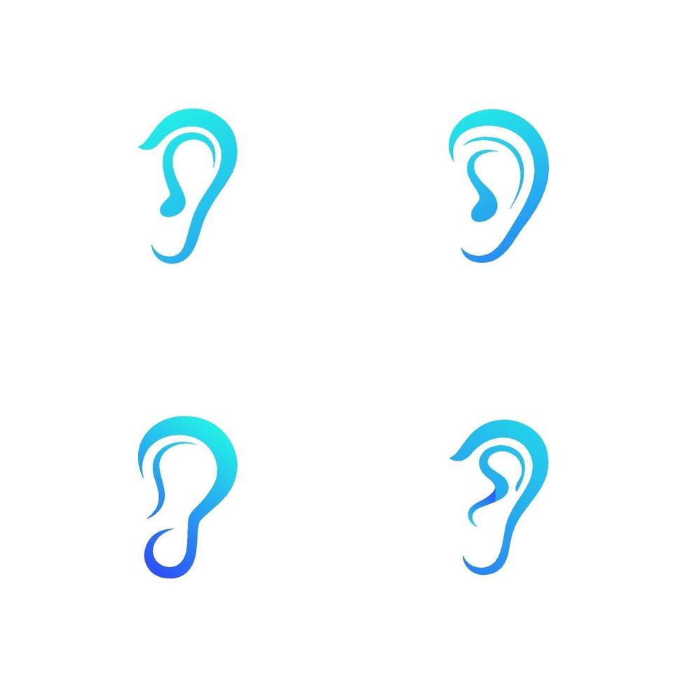 vettore del modello dell'illustrazione dell'icona dell'udito