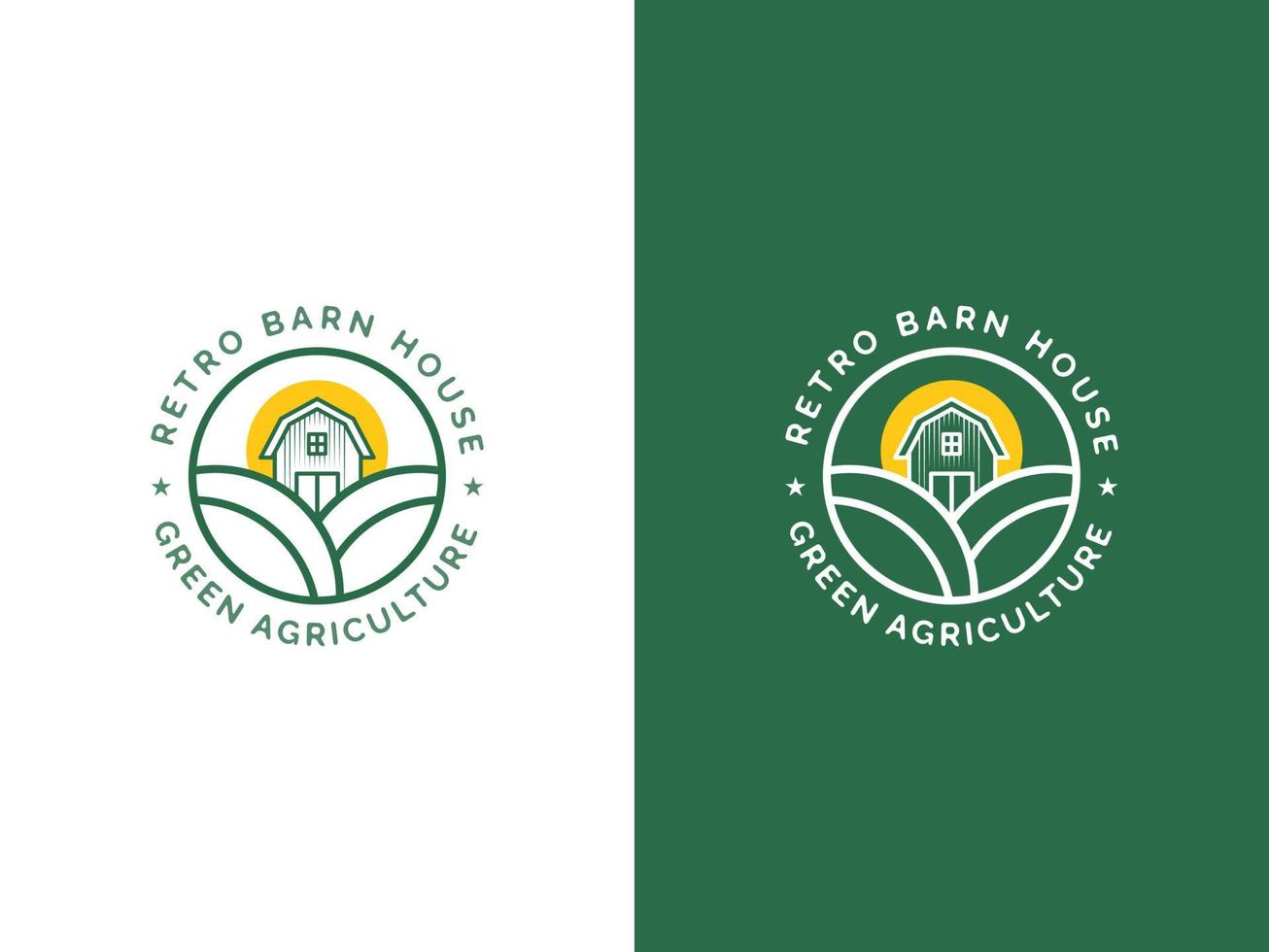concetto di design del logo di agricoltura e fattoria vettore