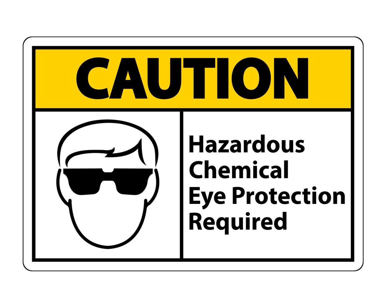 attenzione chimica pericolosa protezione per gli occhi necessaria simbolo segno isolato su sfondo trasparente, illustrazione vettoriale