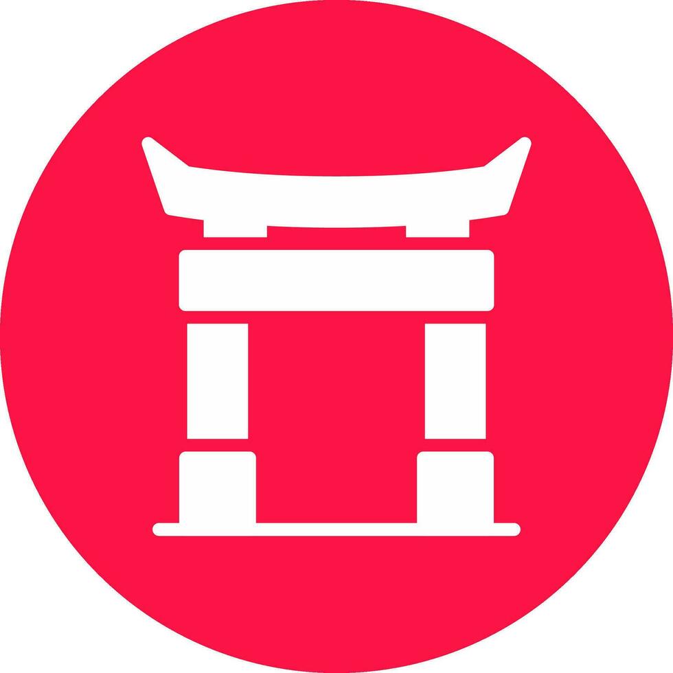 torii cancello creativo icona design vettore