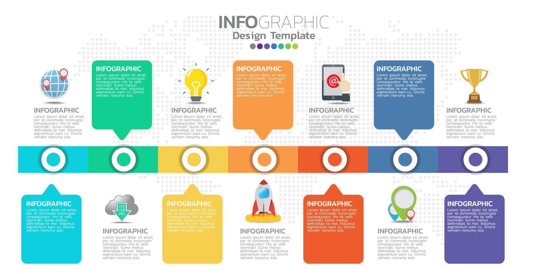 progettazione del modello di infografica aziendale con opzioni vettore