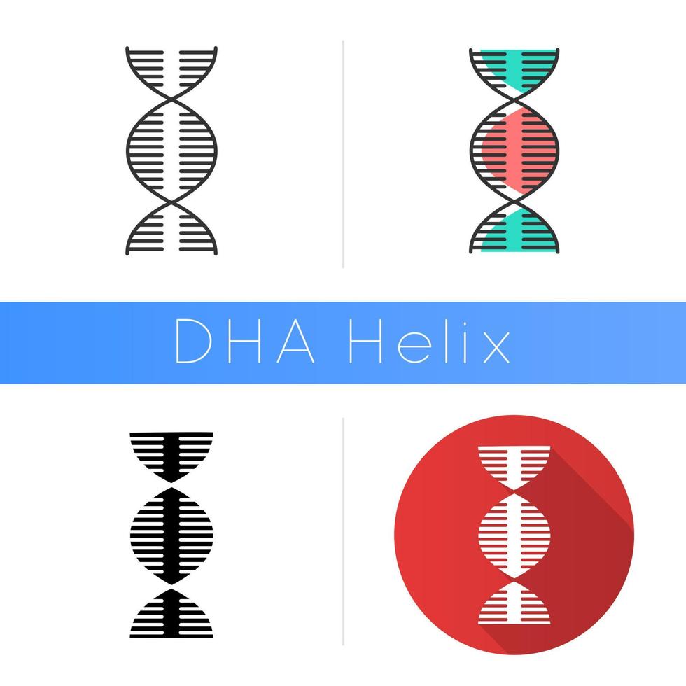 icona a spirale del DNA vettore