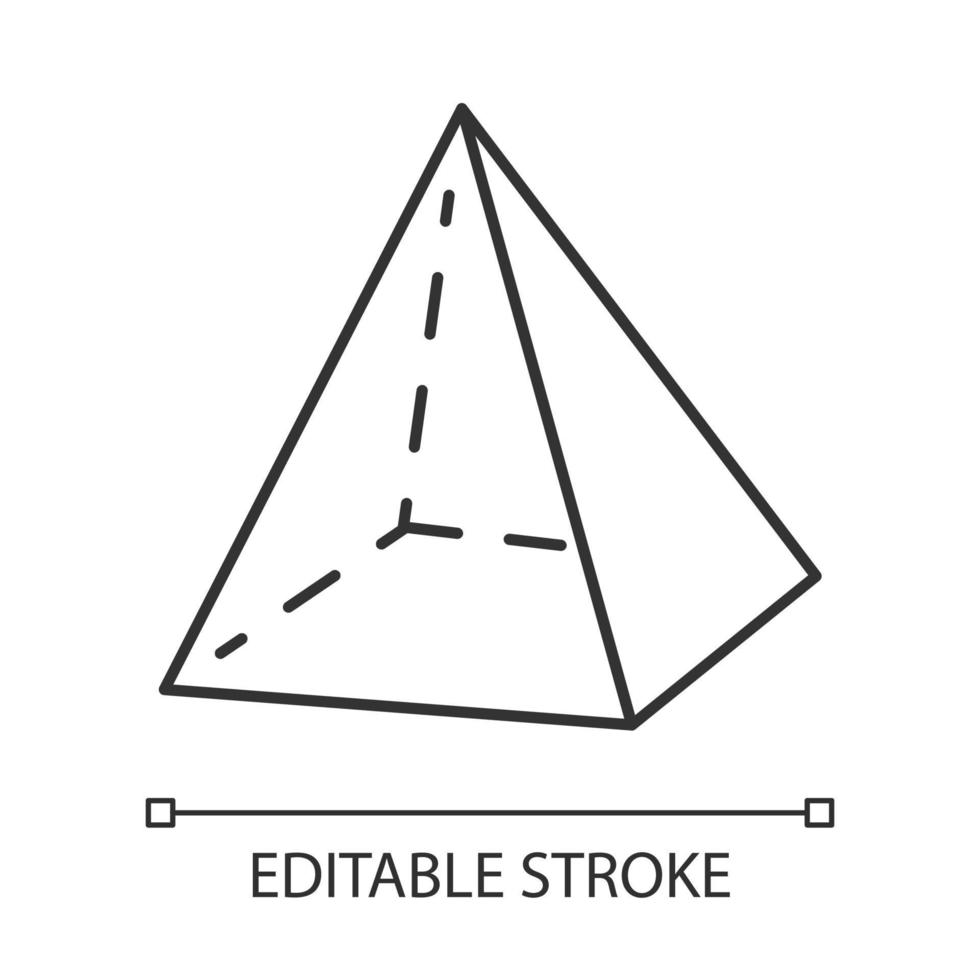 icona lineare piramide vettore