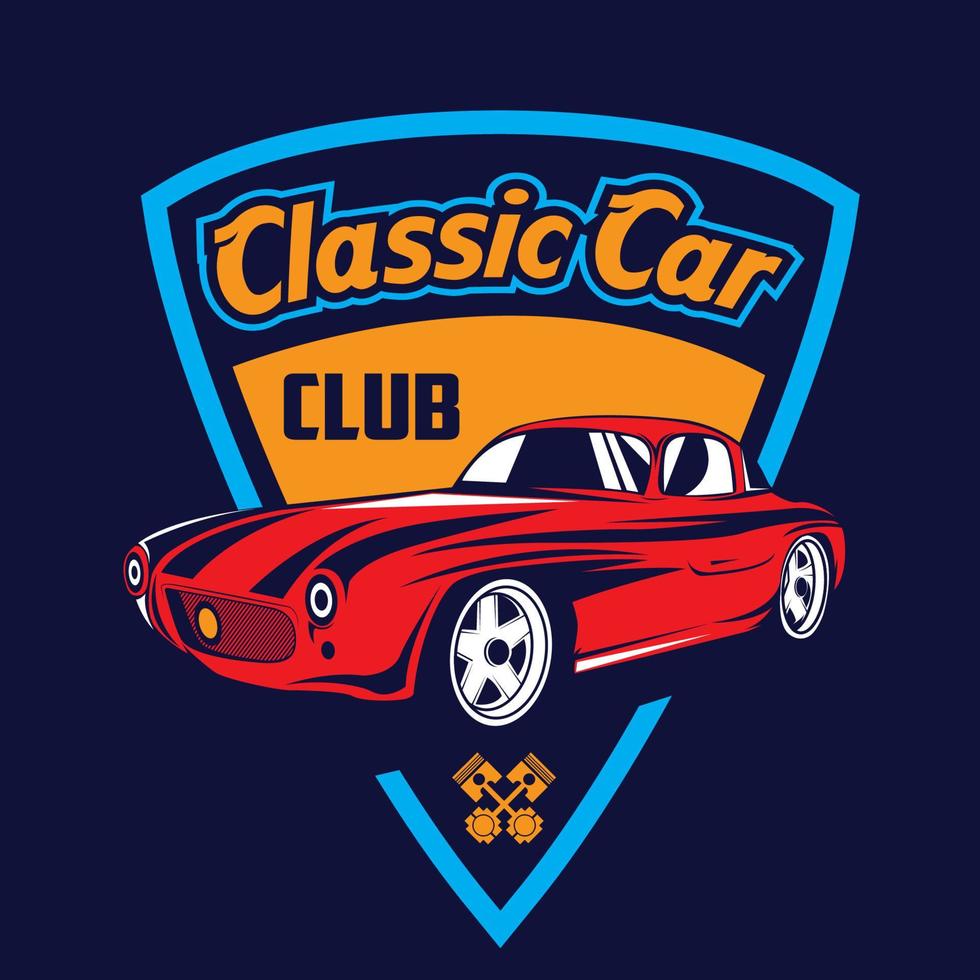 etichette vettoriali per muscle car classiche