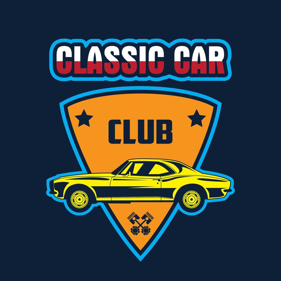 etichette vettoriali per muscle car classiche