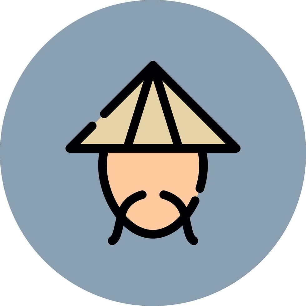 bambù cappello creativo icona design vettore