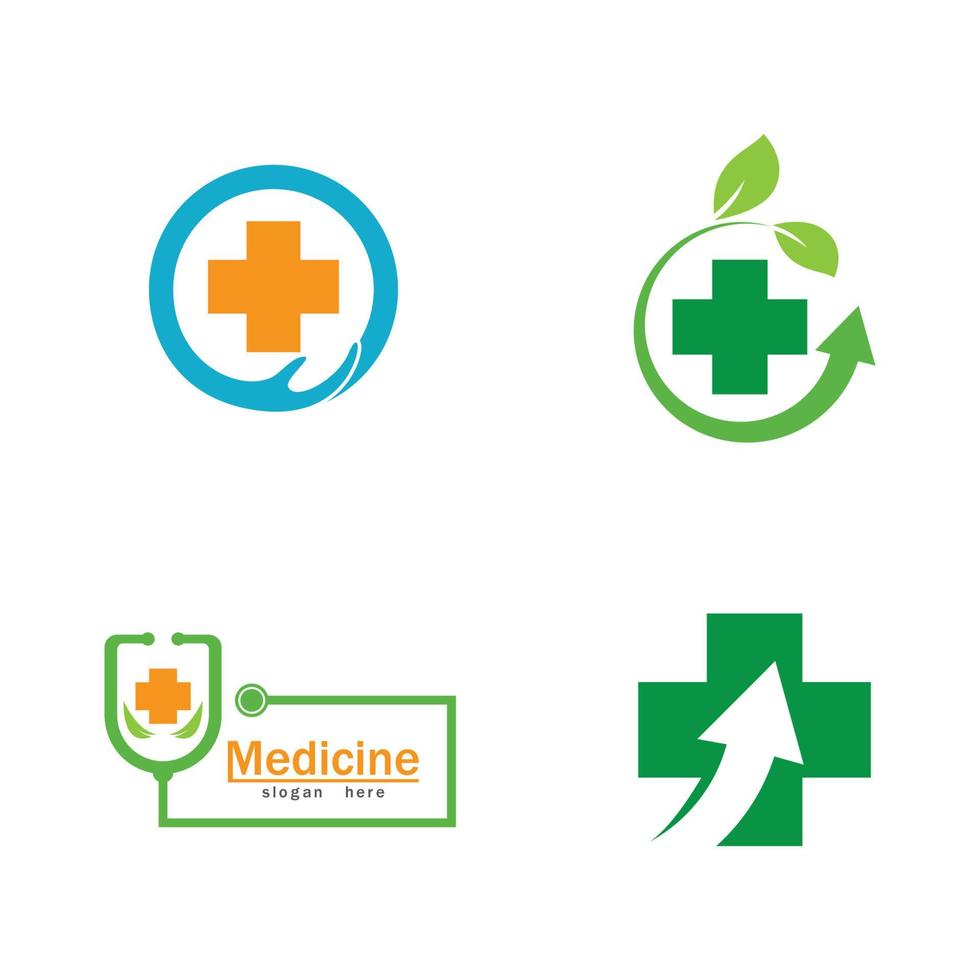 immagini del logo di cure mediche vettore