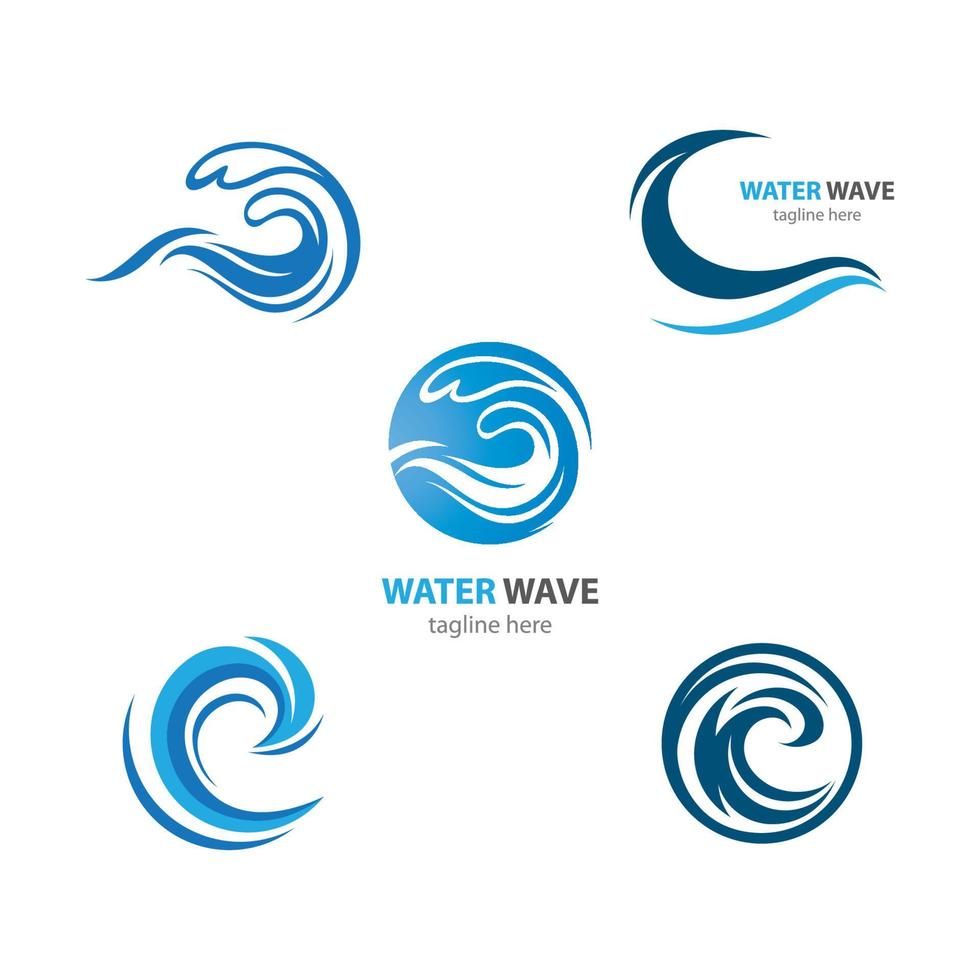 immagini del logo dell'onda d'acqua vettore