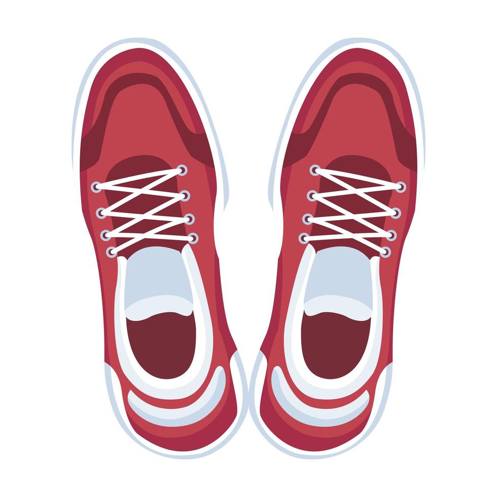 scarpe da tennis rosse vettore
