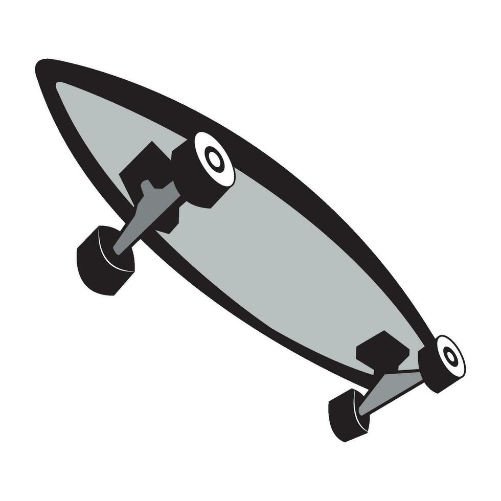 skateboard icona logo vettore design modello