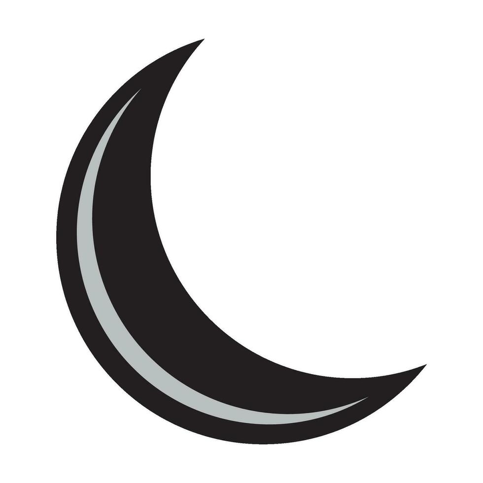 Luna e stella icona logo vettore design modello