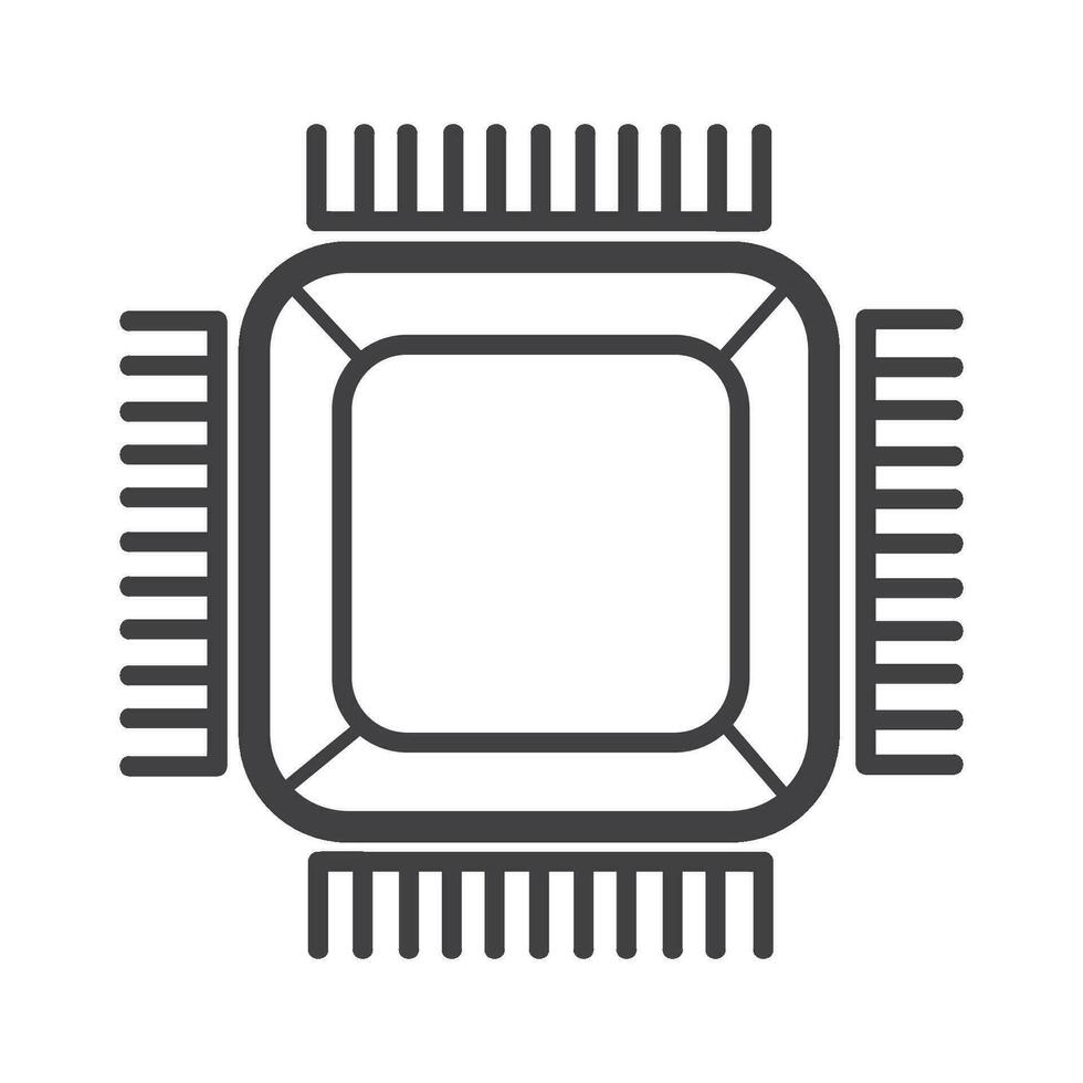 processore icona logo vettore design modello