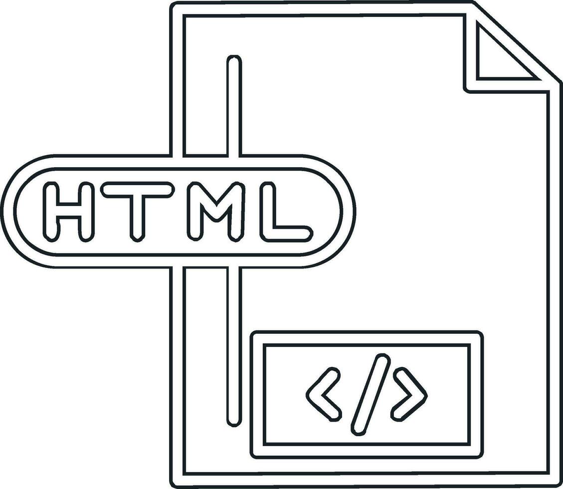 html file vettore icona