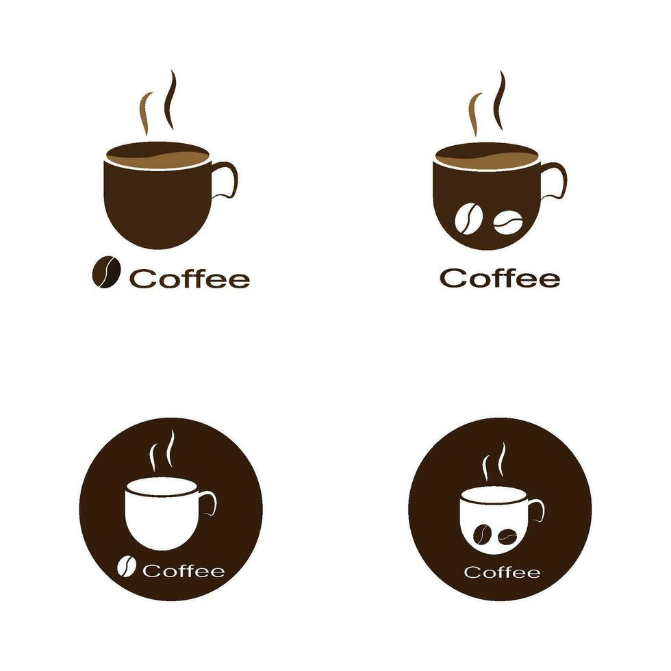 vettore del modello di logo della tazza di caffè