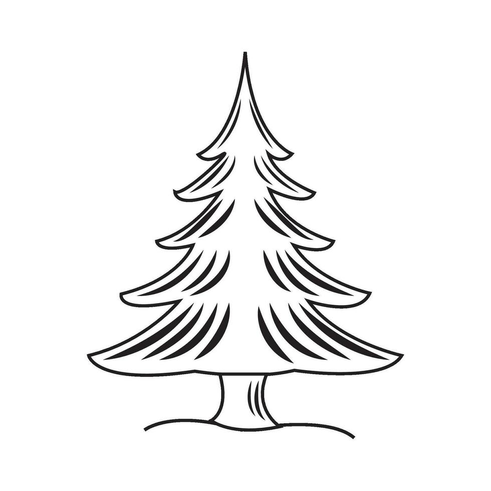 Natale albero icona logo vettore design modello