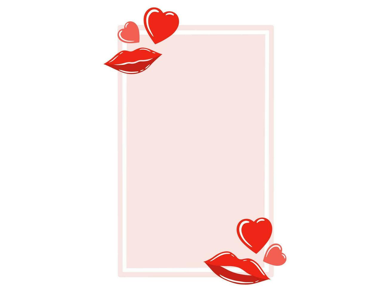 San Valentino telaio cuore sfondo illustrazione vettore