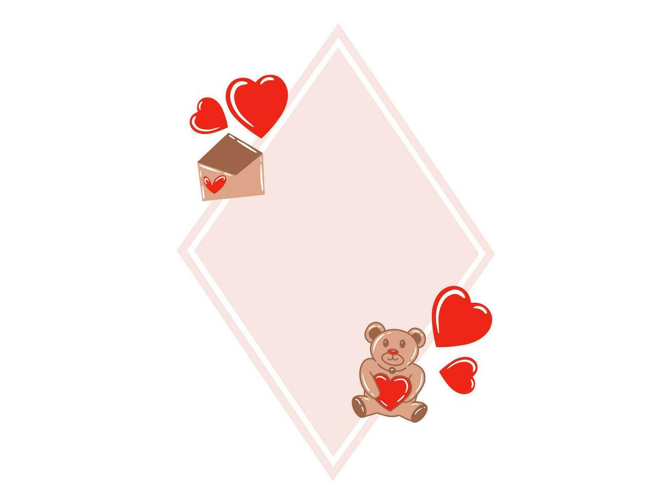 San Valentino telaio cuore sfondo illustrazione vettore