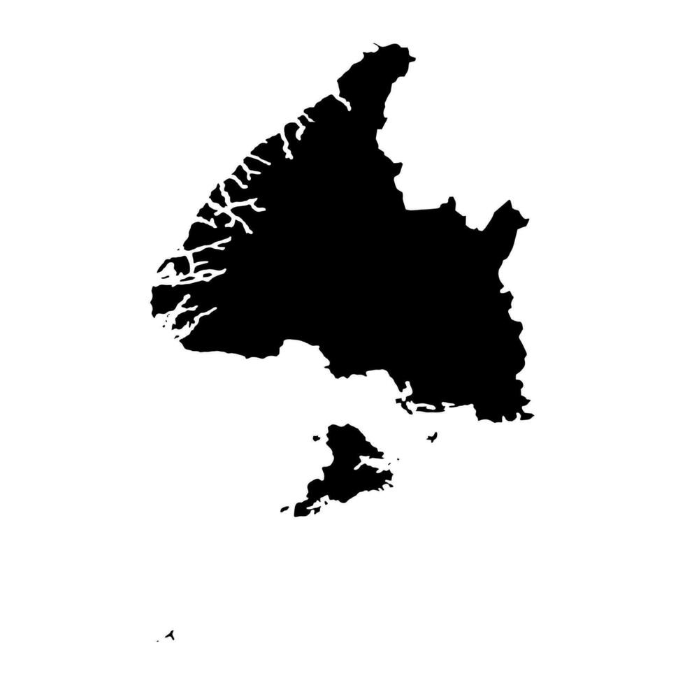 terra del sud regione carta geografica, amministrativo divisione di nuovo zelanda. vettore illustrazione.