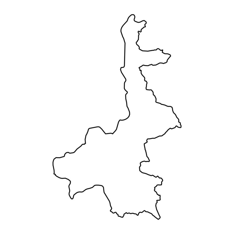 mandalay regione carta geografica, amministrativo divisione di Myanmar. vettore illustrazione.