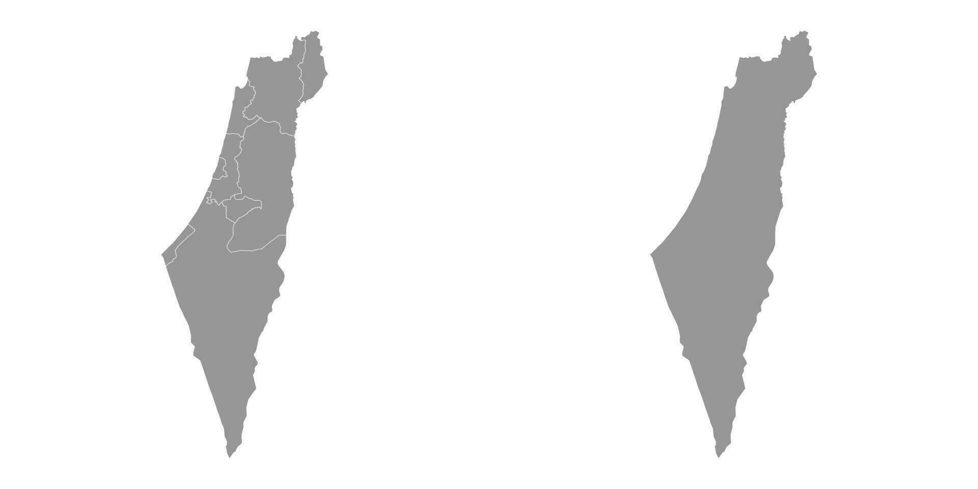 Israele carta geografica con amministrativo divisioni. vettore