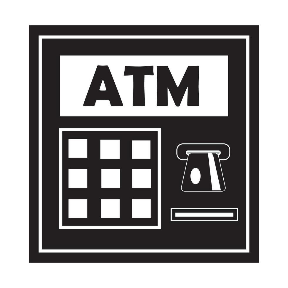 ATM macchina icona logo vettore design modello