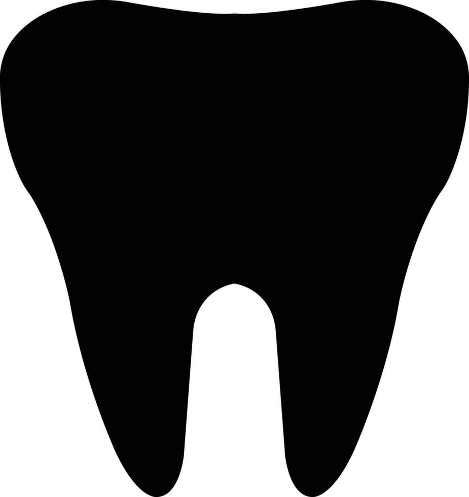 dente icona nel piatto stile. isolato su umano dente silhouette, dentale clinica assicurazione trattamento simbolo. dentista logotipo modello vettore per app, ragnatela