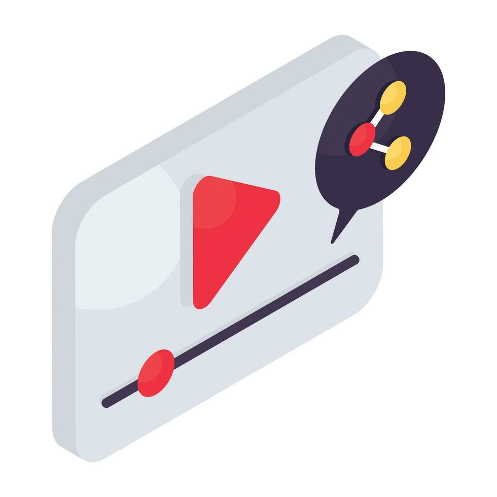 un icona design di Condividere video a disposizione per Scarica vettore