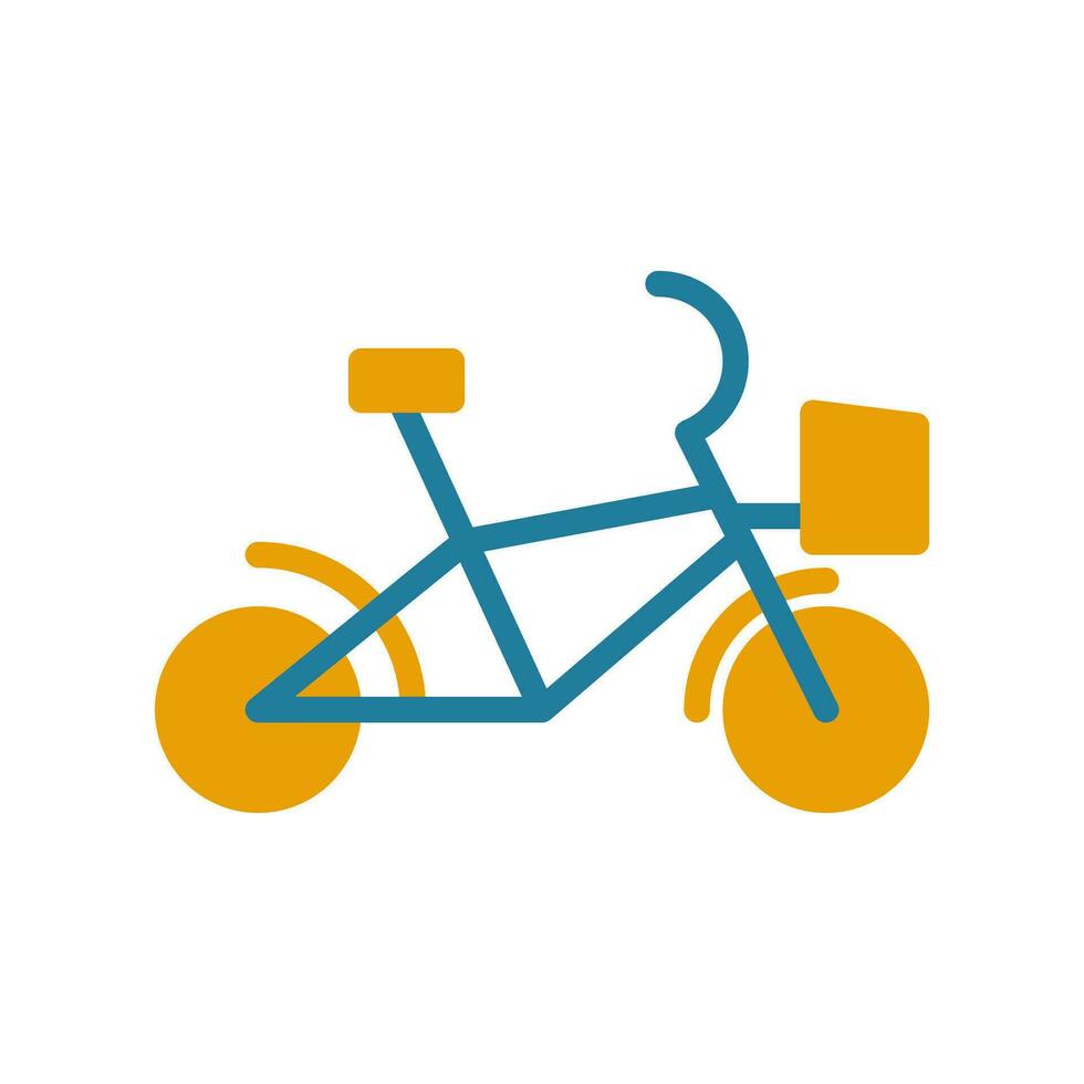 bicicletta icona vettore o logo illustrazione stile