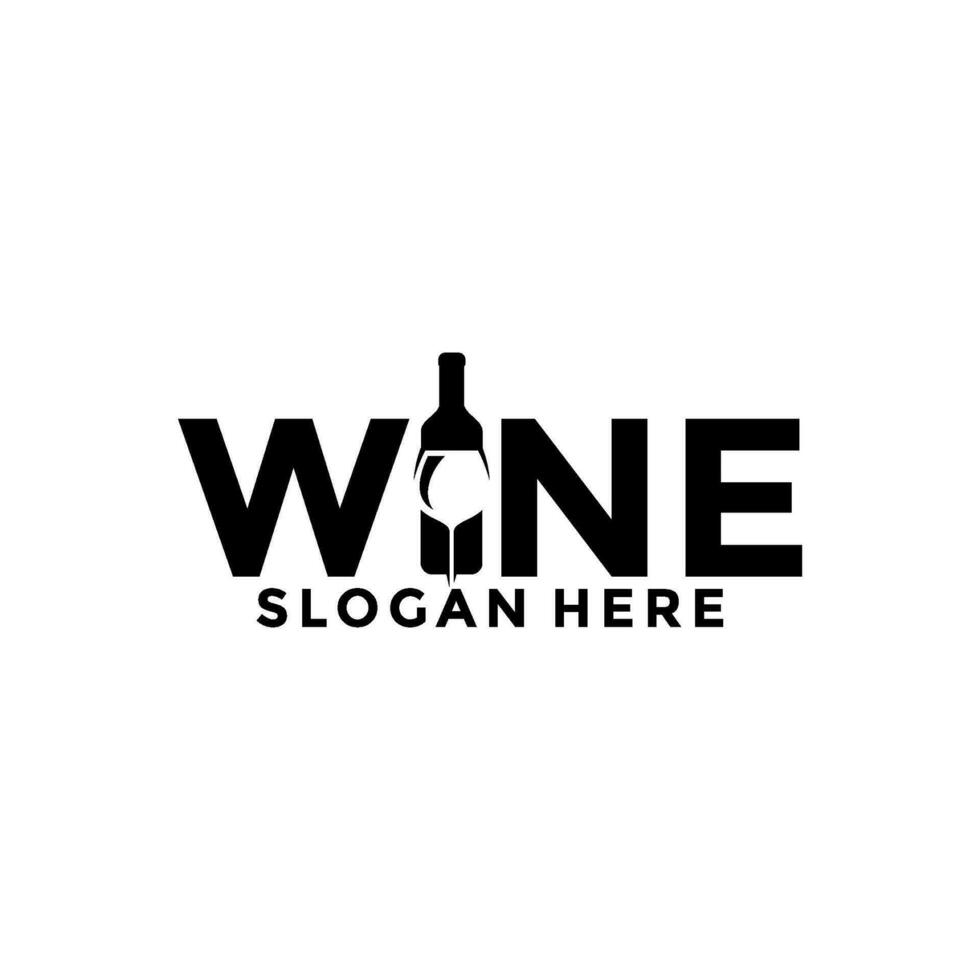 vino lettera logo. logo per un' liquore negozio, ristorante, o sbarra. logo, vino logo design modello vettore