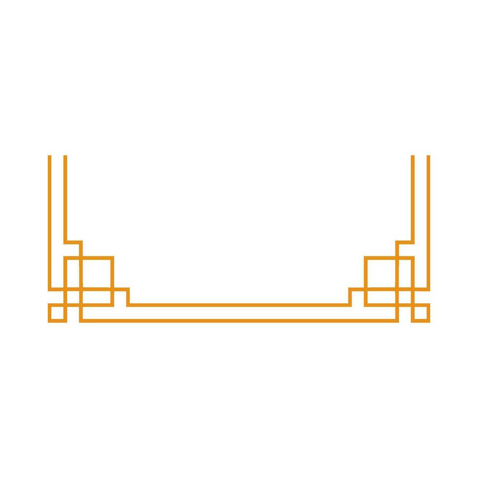 Cinese confine angolo. vettore illustrazione elemento. Cinese nuovo anno tradizionale arredamento design