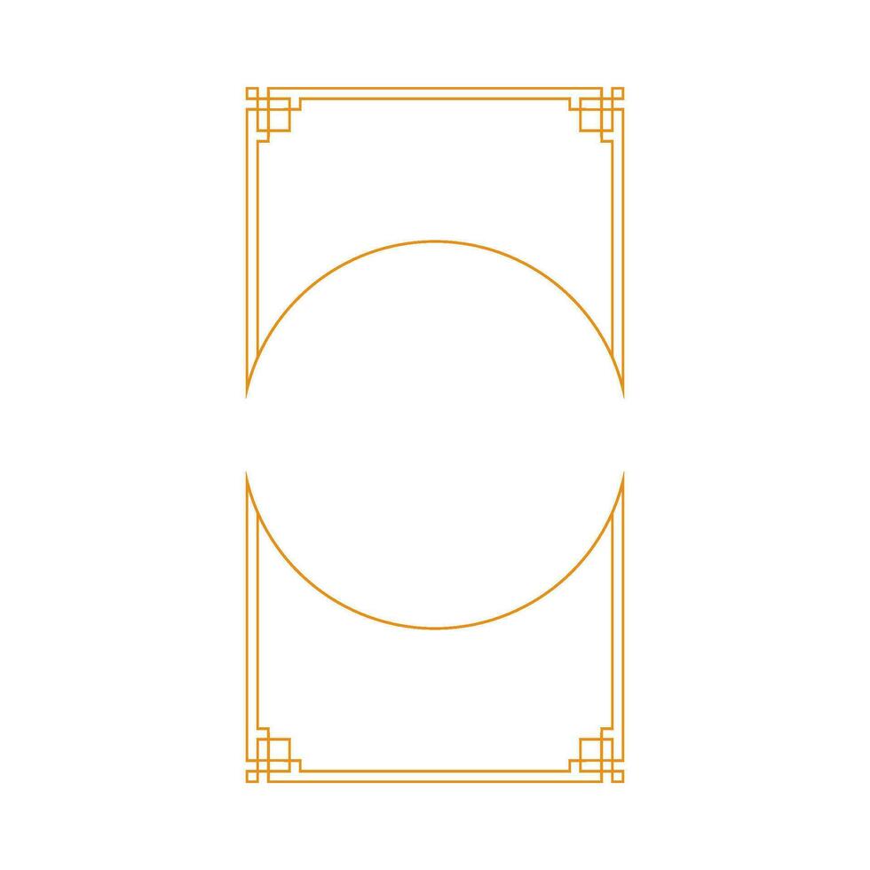 Cinese verticale telaio confine. vettore illustrazione elemento. Cinese nuovo anno tradizionale arredamento design