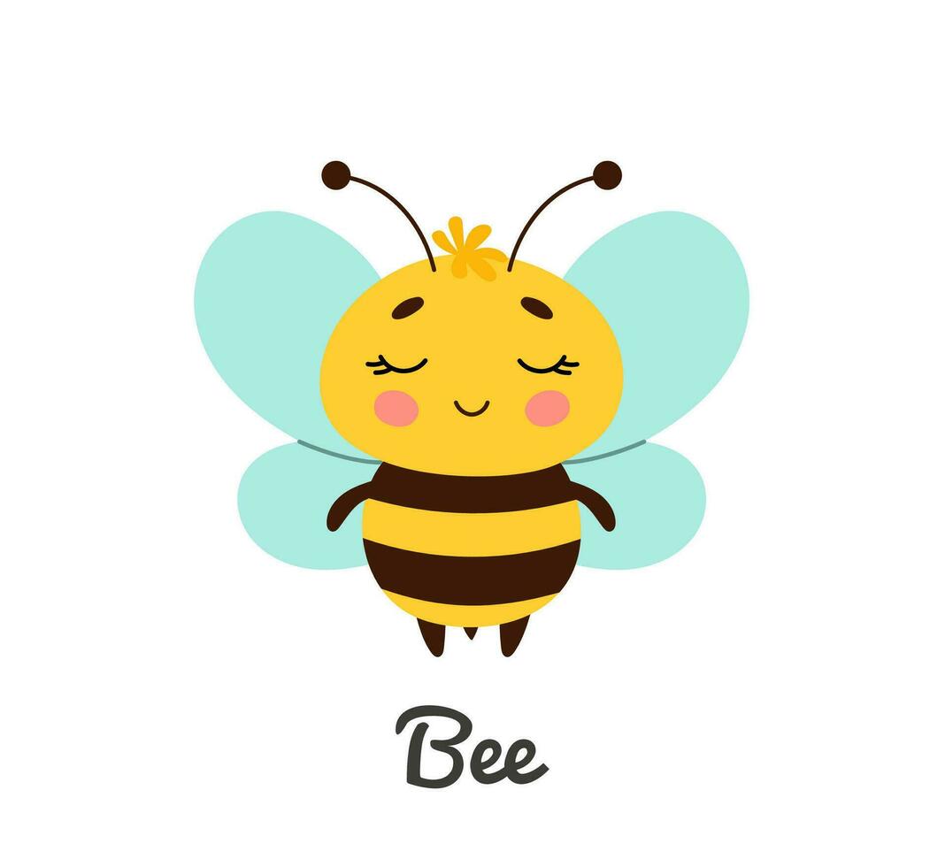 carino ape insetto, cartone animato personaggio vettore illustrazione