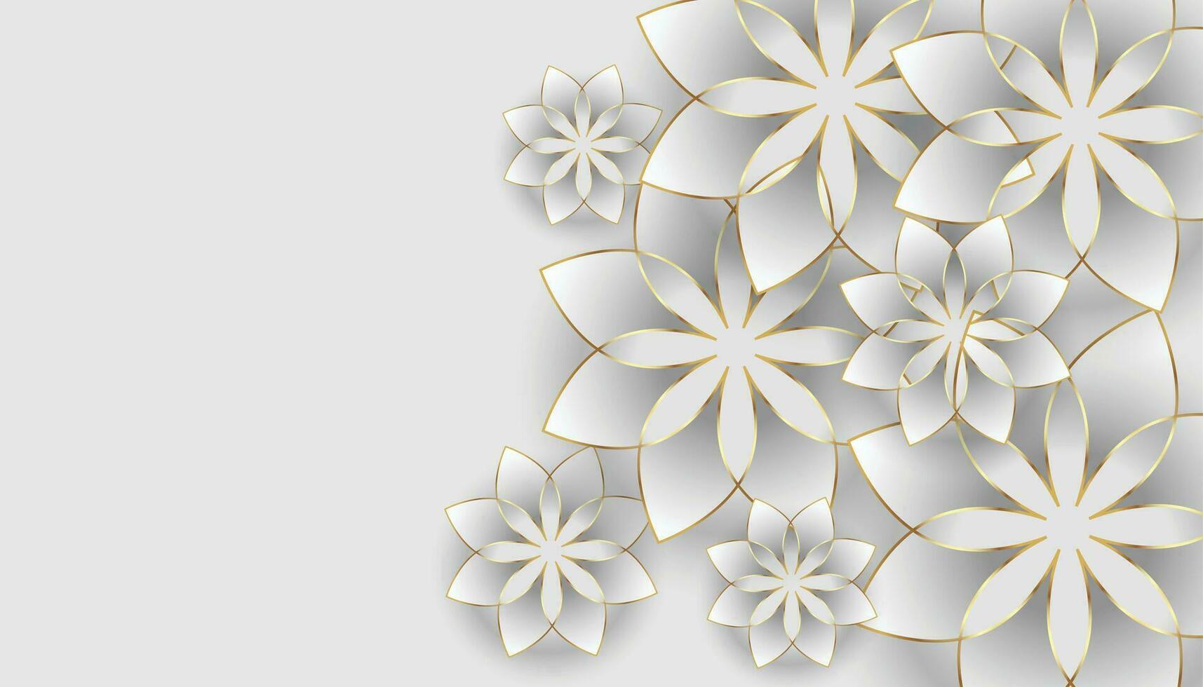 bianca sfondo con fiori decorazione vettore