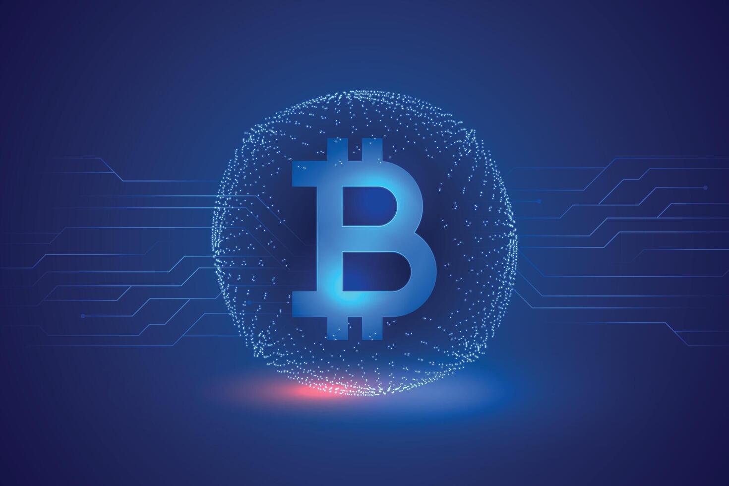 bitcoin blockchain digitale criptovaluta concetto sfondo vettore