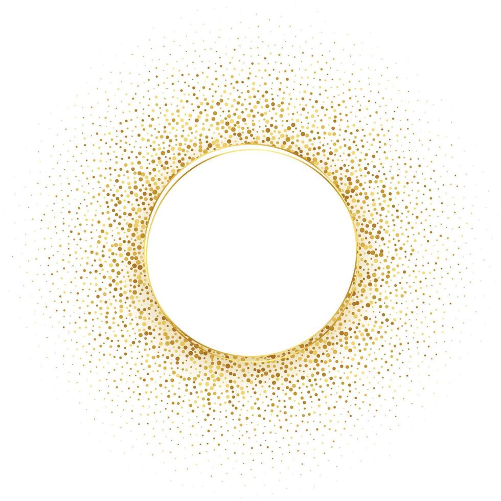 cerchio d'oro mezzitoni telaio sfondo vettore