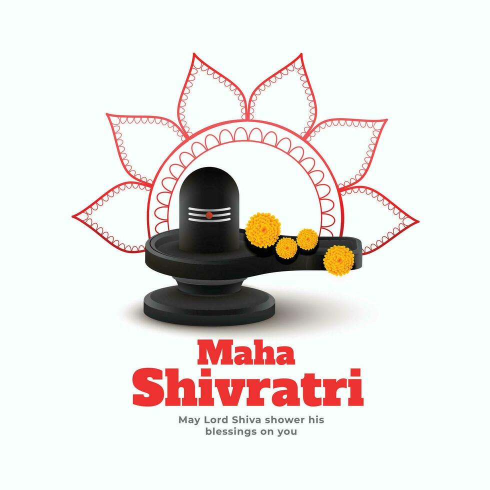maha shivratri tradizionale Festival carta design vettore
