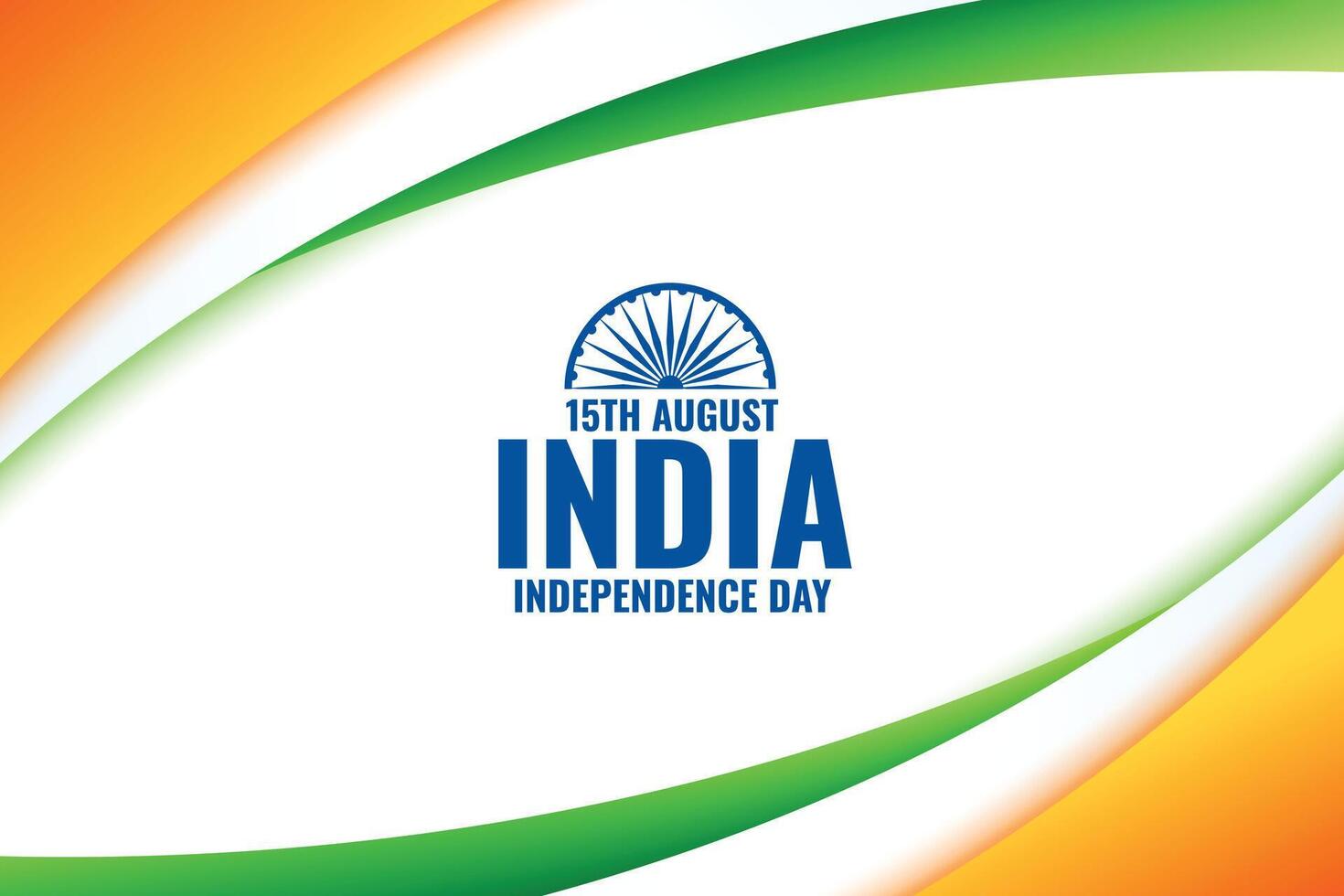 indiano indipendenza giorno tricolore bandiera sfondo vettore