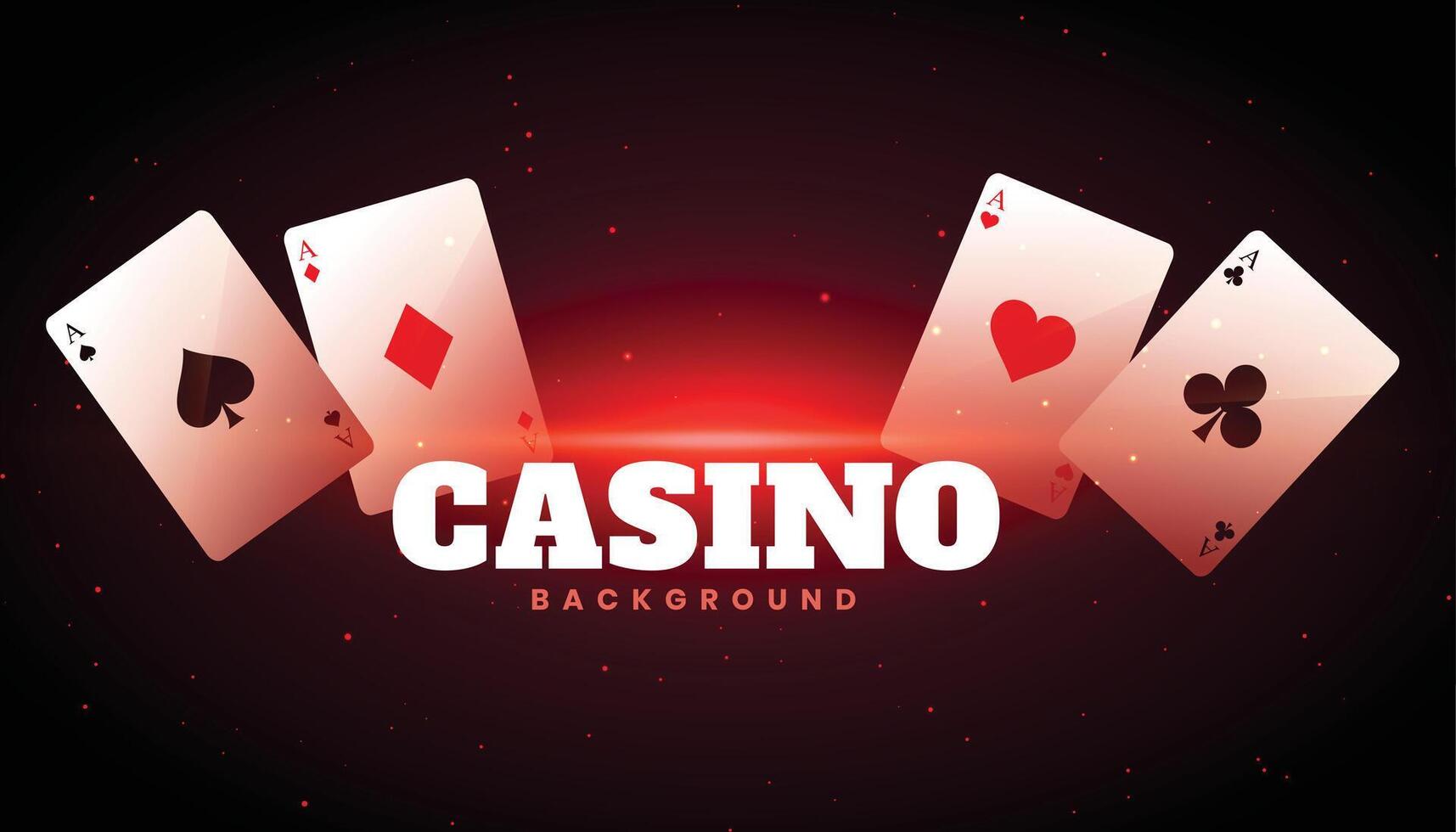 casinò sfondo con asso carte design vettore