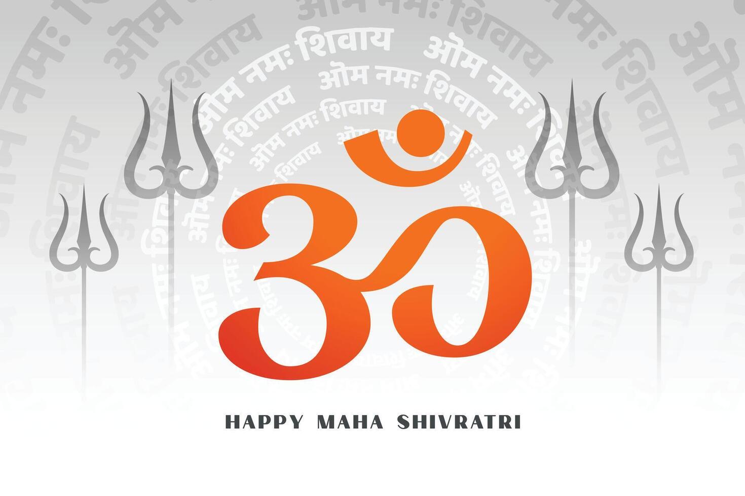 contento maha shivratri Festival sfondo design vettore